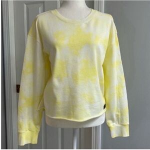 DKNY Yellow Tie-Dye Sweatshirt Size M